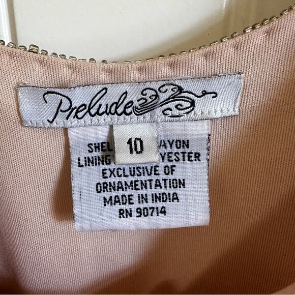 Prelude women’s dress size‎ 10 cream colored sequins - Picture 4 of 10